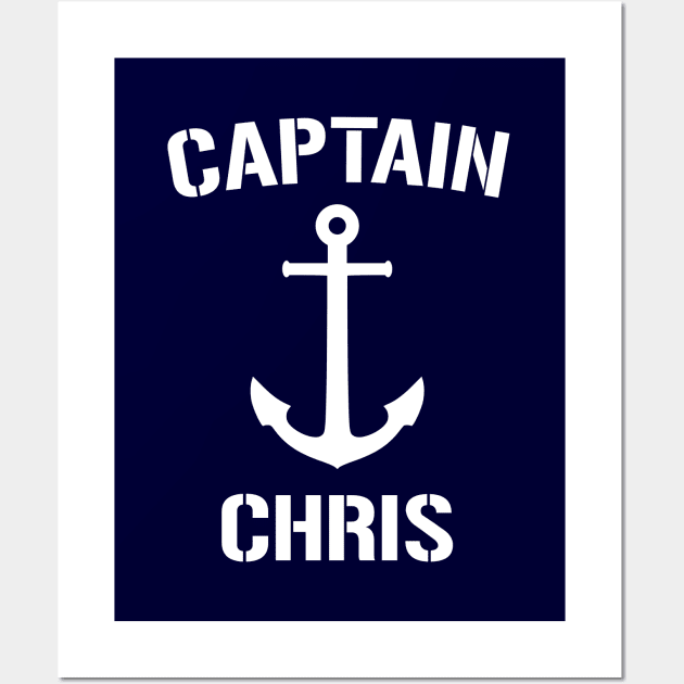 Nautical Captain Chris Personalized Boat Anchor Wall Art by Rewstudio